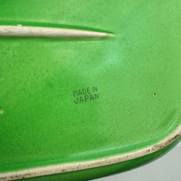 Vtg Ceramic Corn‎ on the Cob Platter Textured Green Yellow Serving Decor Japan - Picture 8 of 10